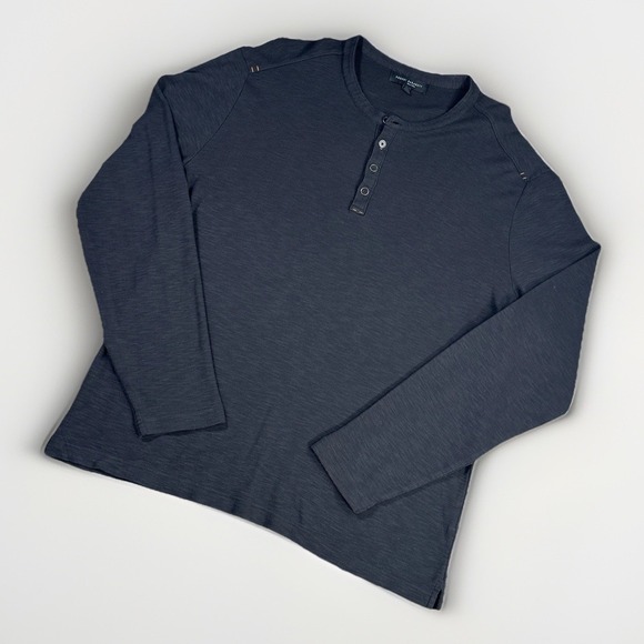 Robert‎ Barakett Gray Long Sleeve Henley Lightweight Pullover Size XXL - Picture 1 of 9